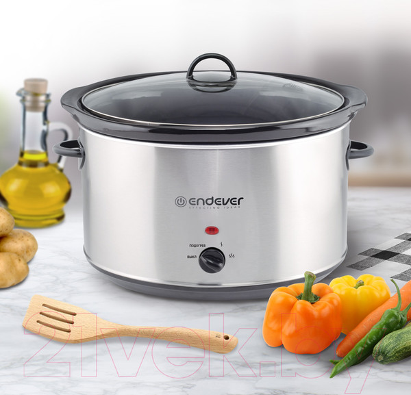 Изображение товара Медленноварка Endever Vita-113 (серый/стальной)