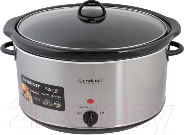 Изображение товара Медленноварка Endever Vita-113 (серый/стальной)