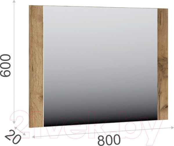 Изображение товара Зеркало Империал Мишель (дуб крафт золотой)