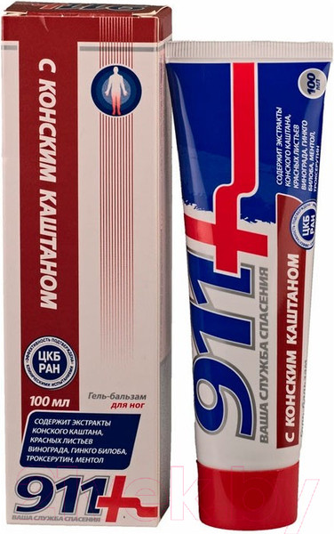 Изображение товара Гель для тела 911 Конский каштан (100мл)