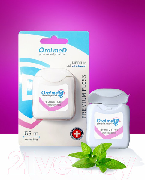 Изображение товара Зубная нить Dentorol Oral Med+ Medium (65м)