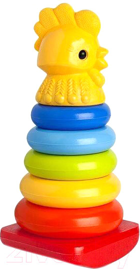 Изображение товара Развивающая игрушка Росигрушка Пирамида-качалка. Петушок / 9235