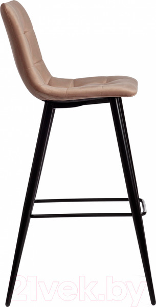 Изображение товара Стул барный Tetchair Chilly 50x44x104 (ткань/металл, бежевый/черный)
