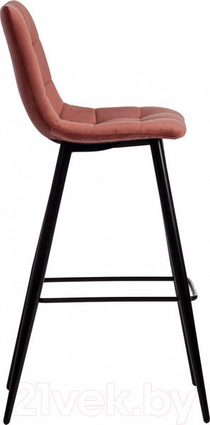 Изображение товара Стул барный Tetchair Chilly 50x44x104 (ткань/металл, коралловый/черный)