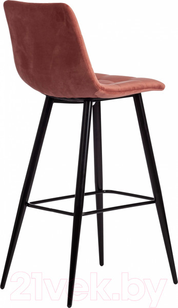 Изображение товара Стул барный Tetchair Chilly 50x44x104 (ткань/металл, коралловый/черный)