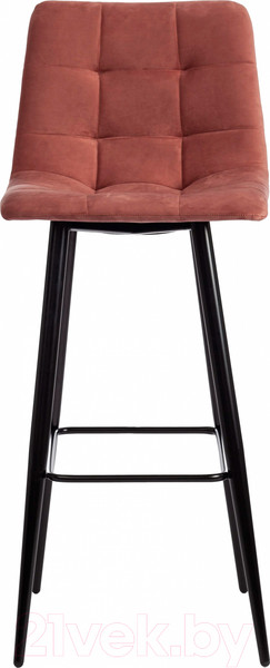 Изображение товара Стул барный Tetchair Chilly 50x44x104 (ткань/металл, коралловый/черный)