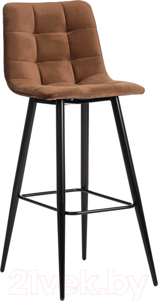 Изображение товара Стул барный Tetchair Chilly 50x44x104 ткань/металл (коричневый/черный)