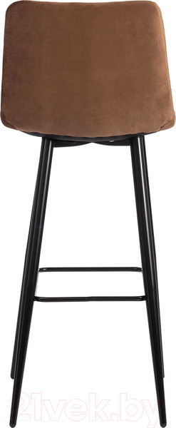 Изображение товара Стул барный Tetchair Chilly 50x44x104 ткань/металл (коричневый/черный)