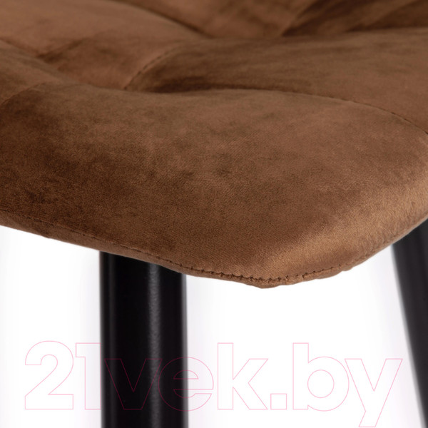 Изображение товара Стул барный Tetchair Chilly 50x44x104 ткань/металл (коричневый/черный)