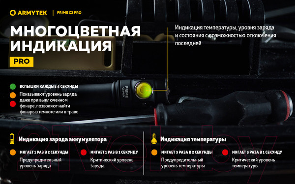 Изображение товара Фонарь Armytek Prime C2 Pro Magnet USB / F08101W (теплый)