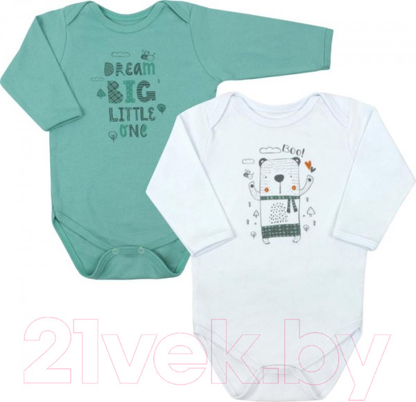 Набор боди для малышей Rant Twin Boo (Ocean Green, р.68) — фото 7