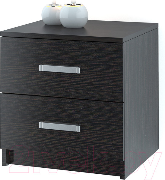 Изображение товара Прикроватная тумба НК Мебель Лофт 420 с 2-мя ящиками / 72230007 (венге)