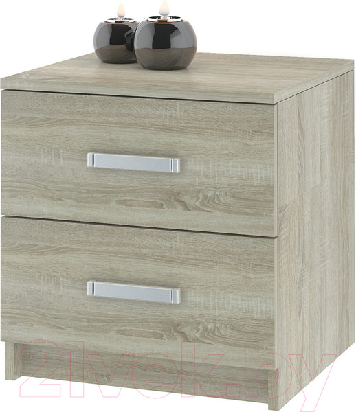 Изображение товара Прикроватная тумба НК Мебель Лофт 420 с 2-мя ящиками / 72230008 (дуб сонома)