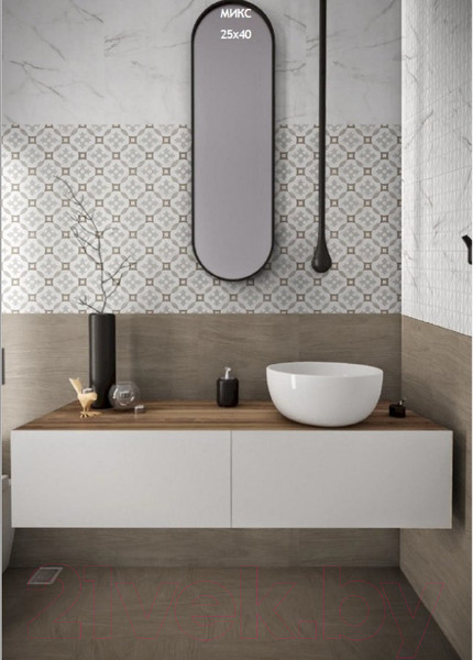 Изображение товара Плитка Unitile Микс верх 01 (250x400, белый)