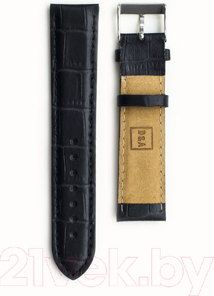 Изображение товара Ремешок для часов D&A РК-22-07-01-1-1Д П Kroko (черный)
