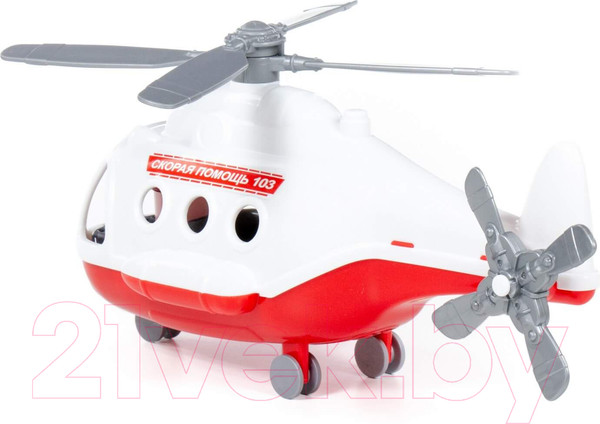 Изображение товара Вертолет игрушечный Полесье Альфа скорая помощь / 72399 (в сеточке)