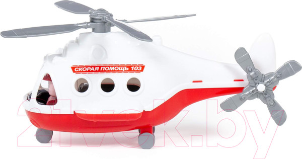 Изображение товара Вертолет игрушечный Полесье Альфа скорая помощь / 72399 (в сеточке)