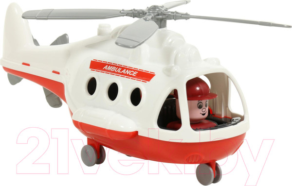 Изображение товара Вертолет игрушечный Полесье Альфа / 68668 (в коробке)