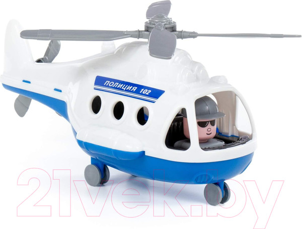 Изображение товара Вертолет игрушечный Полесье Альфа / 72405 (в сеточке)
