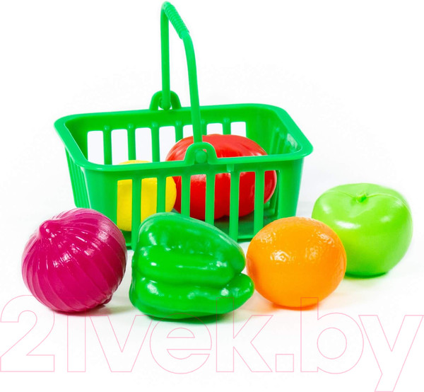 Изображение товара Корзина игрушечная Полесье Набор продуктов №13 с корзинкой / 66749