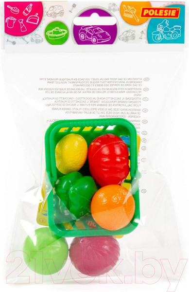 Изображение товара Корзина игрушечная Полесье Набор продуктов №13 с корзинкой / 66749