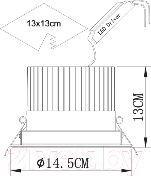 Изображение товара Точечный светильник Arte Lamp Apertura A3315PL-1WH