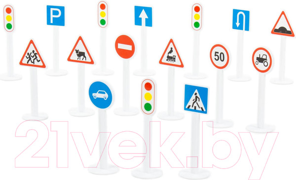 Изображение товара Игровой набор Полесье Дорожные знаки №1 / 64196