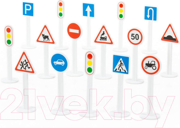 Изображение товара Игровой набор Полесье Дорожные знаки №1 / 64196