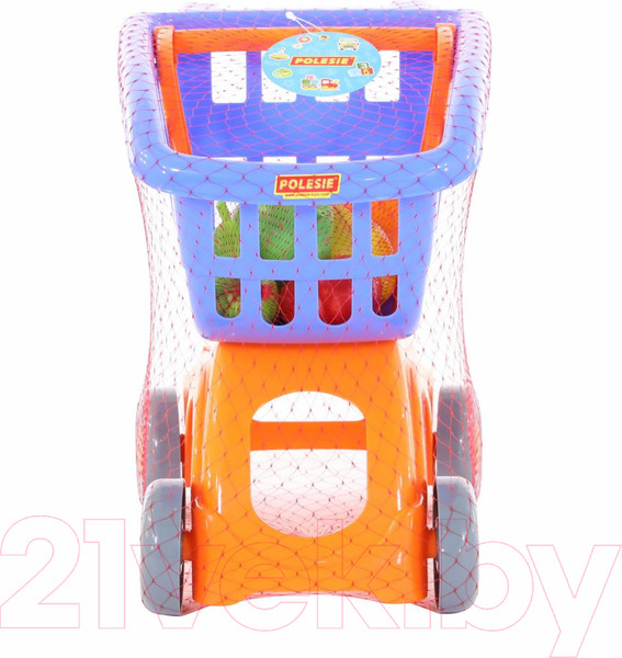 Изображение товара Тележка игрушечная Полесье Мини для маркета с набором продуктов №3 / 71378 (сеточка, 6 элементов)