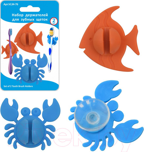 Изображение товара Держатель для зубной щетки Мультидом DA34-76 (2шт)