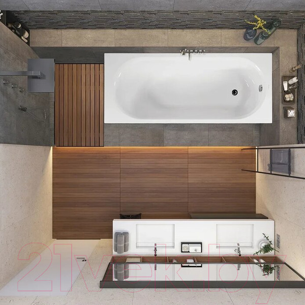 Изображение товара Ванна акриловая VagnerPlast Kasandra 175x70 / VPBA175KAS2X-04 (с каркасом и экраном)