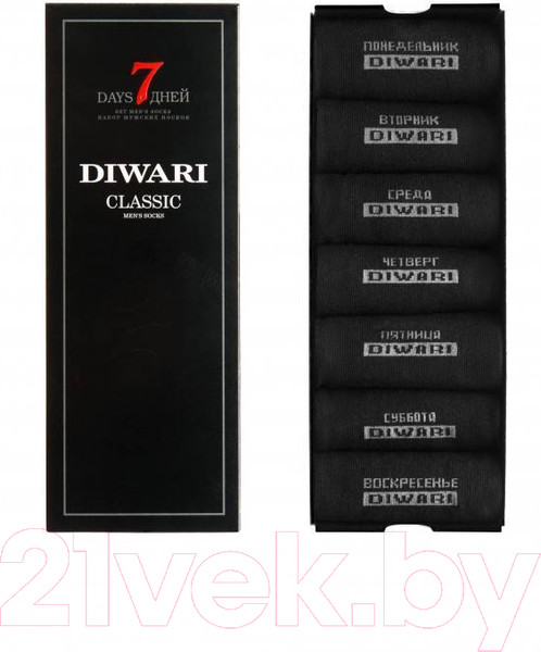 Изображение товара Носки Diwari Classic 100 (р.27, черный, 7 пар)