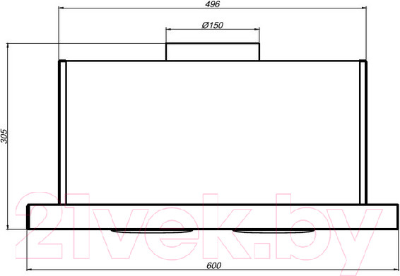 Изображение товара Вытяжка телескопическая Elikor Интегра Glass 60П-650-В2Л / 934207 (черный/стекло черное)