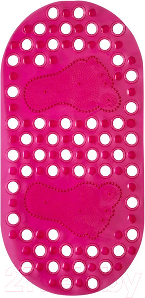 Изображение товара Коврик на присосках Varmax Массажный 55102 (66x33, розовый)