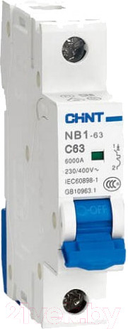 Изображение товара Выключатель автоматический Chint NB1-63 1P 4A 6кА B (R) / 179608