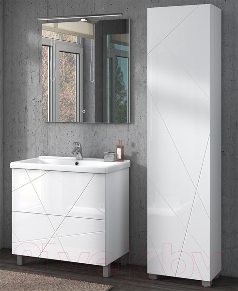 Изображение товара Шкаф-пенал для ванной Vigo Geometry 450 (белый)