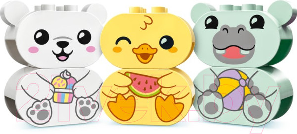 Изображение товара Конструктор Lego Duplo Приключения в ванной: плавучий поезд для зверей 10965