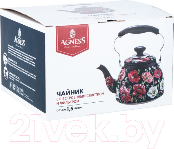 Изображение товара Чайник со свистком Agness 916-408