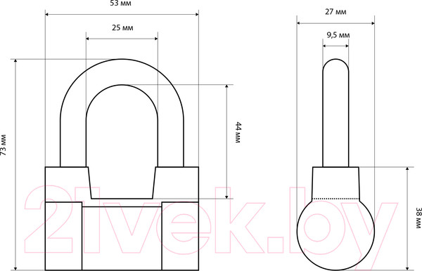 Изображение товара Замок навесной Стандарт AL-660