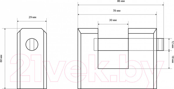 Изображение товара Замок навесной Стандарт ВС2-3-01С