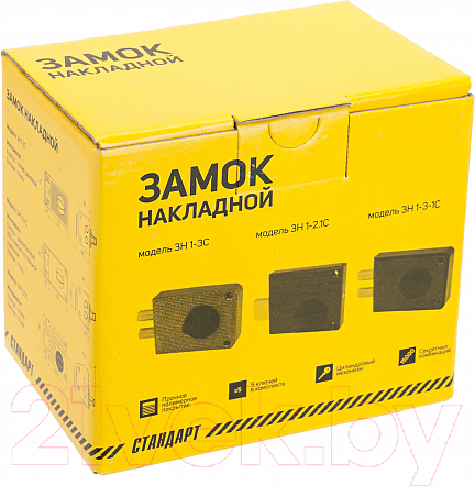 Изображение товара Замок накладной Стандарт ЗН1-3.1С (черный)
