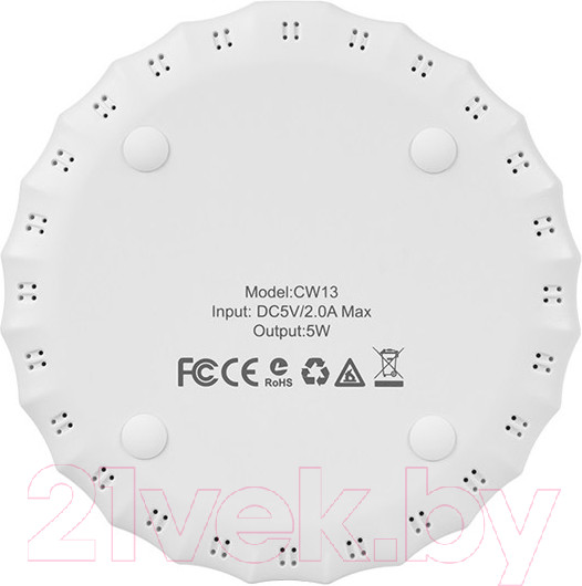 Изображение товара Зарядное устройство беспроводное Hoco CW13 / 6957531091394 (белый)
