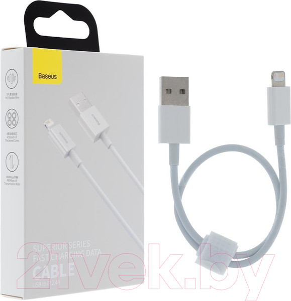 Изображение товара Кабель Baseus Lightning / CALYS-A02 (1м, белый)