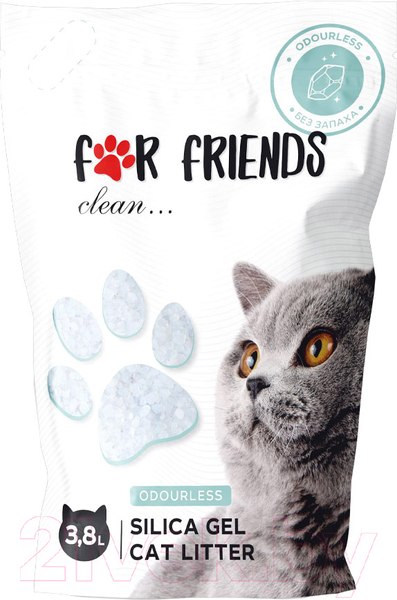 Изображение товара Наполнитель для туалета For Friends Силикагелевый / TUZ799 (3.8л/1.5кг)