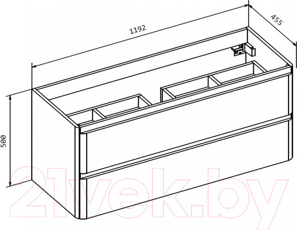 Изображение товара Тумба под умывальник BelBagno ALBANO-1200-2C-SO-RR