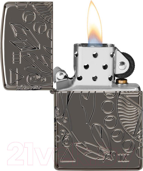 Изображение товара Зажигалка Zippo Armor Wicca Design / 49689 (черный)