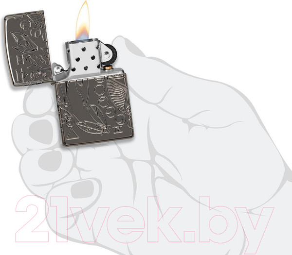 Изображение товара Зажигалка Zippo Armor Wicca Design / 49689 (черный)