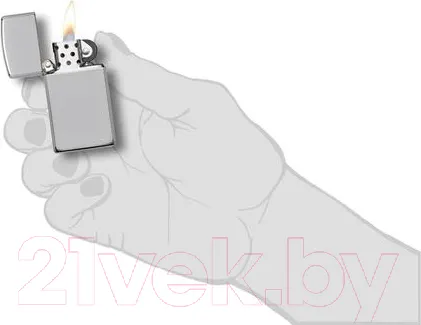 Изображение товара Зажигалка Zippo Slim / 1610 (серебристый, глянцевый)