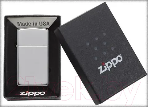 Изображение товара Зажигалка Zippo Slim / 1610 (серебристый, глянцевый)