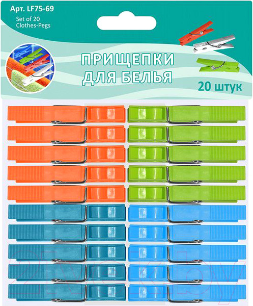 Изображение товара Прищепки Мультидом LF75-69 (20шт)